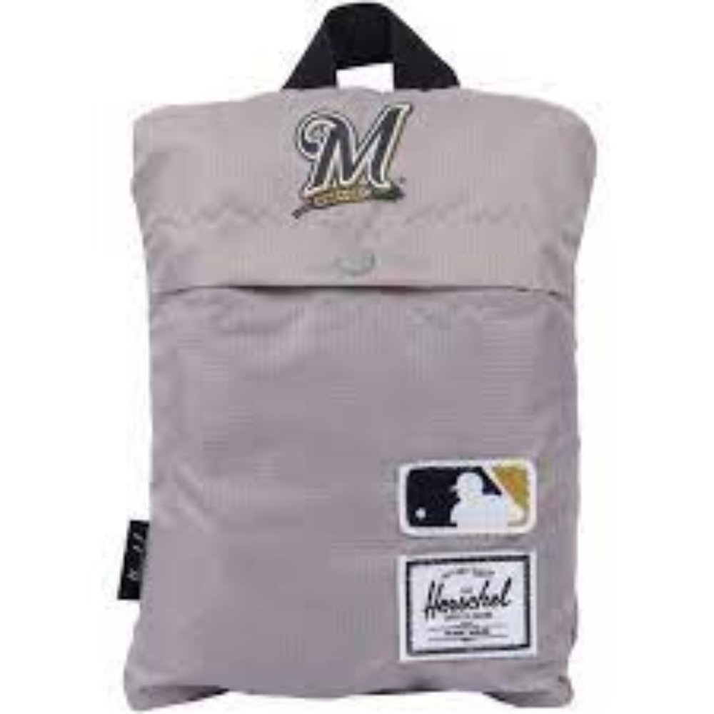 🆕 HERSCHEL Packable Daypack Backpack MLB Milwaukee Brewers Lightweight ⚾️